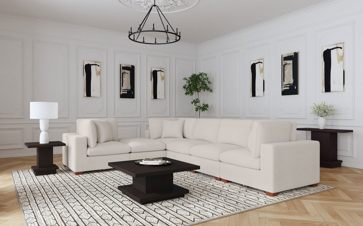 Lakeview Upholstered Modular Sectional Chocolate