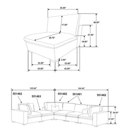 Lakeview Upholstered Modular Sectional Chocolate