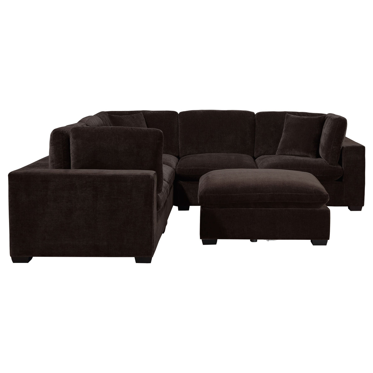 Lakeview Upholstered Modular Sectional Chocolate