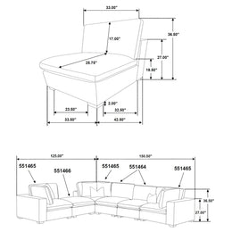 Lakeview Upholstered Modular Sectional Chocolate