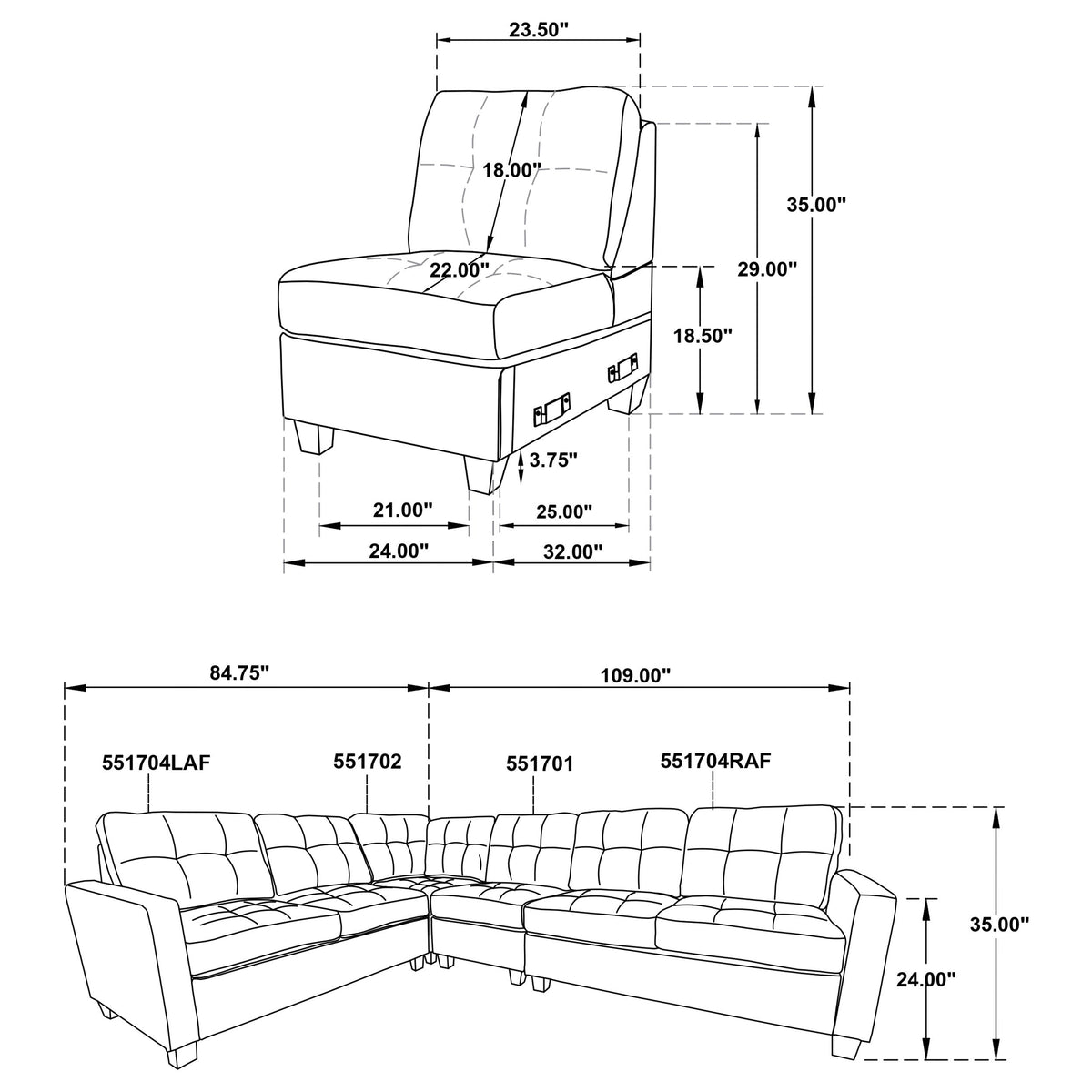 Georgina Upholstered Modular Sectional Sofa Beige