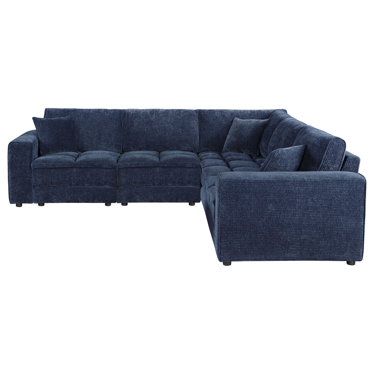 Atlantic 6-piece Upholstered Modular Sectional Sofa Blue