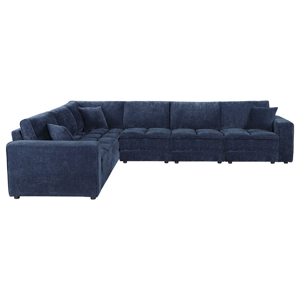 Atlantic 6-piece Upholstered Modular Sectional Sofa Blue