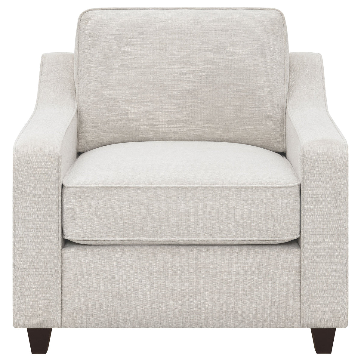Christine Upholstered Sloped Arm Accent Chair Beige
