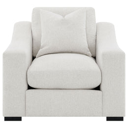 Ashlyn Fabric Upholstered Track Arm Accent Chair Sand