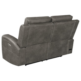 Brickston Triple Power Reclining Loveseat Charcoal