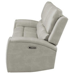 Brickston Triple Power Reclining Sofa Grey