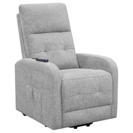 Howie Upholstered Power Lift Massage Chair Charcoal