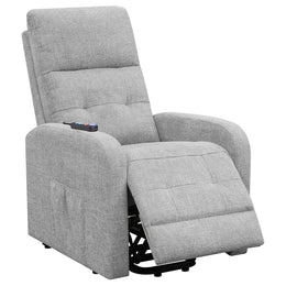 Howie Upholstered Power Lift Massage Chair Charcoal