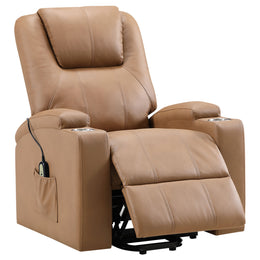Armstrong Upholstered Power Lift Massage Recliner Black