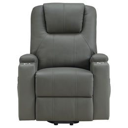 Armstrong Upholstered Power Lift Massage Recliner Ivory