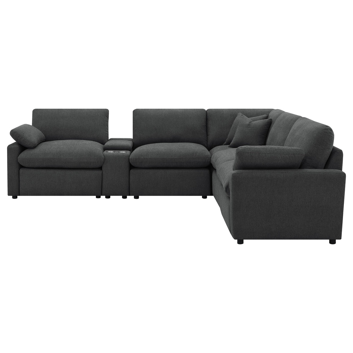 Collins Modular Power Reclining Sectional Dark Grey