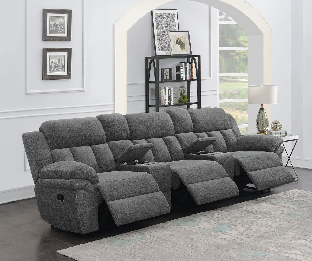 Bahrain Upholstered Home Theater Seating Charcoal