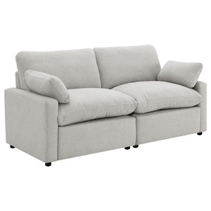 Collins Modular Power Loveseat Dark Grey