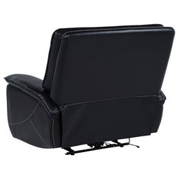 Hewitt Leather Upholstered Dual Power Recliner Chair Black
