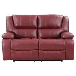Camila Upholstered Motion Reclining Loveseat Black