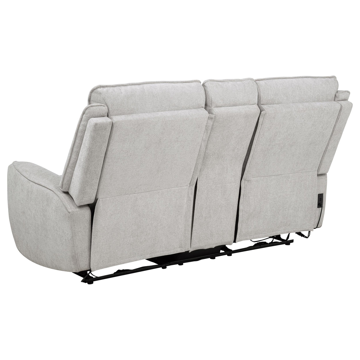Sylmar Chenille Upholstered Power Reclining Loveseat Grey