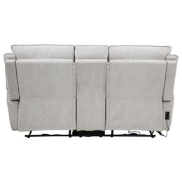 Sylmar Chenille Upholstered Power Reclining Loveseat Grey