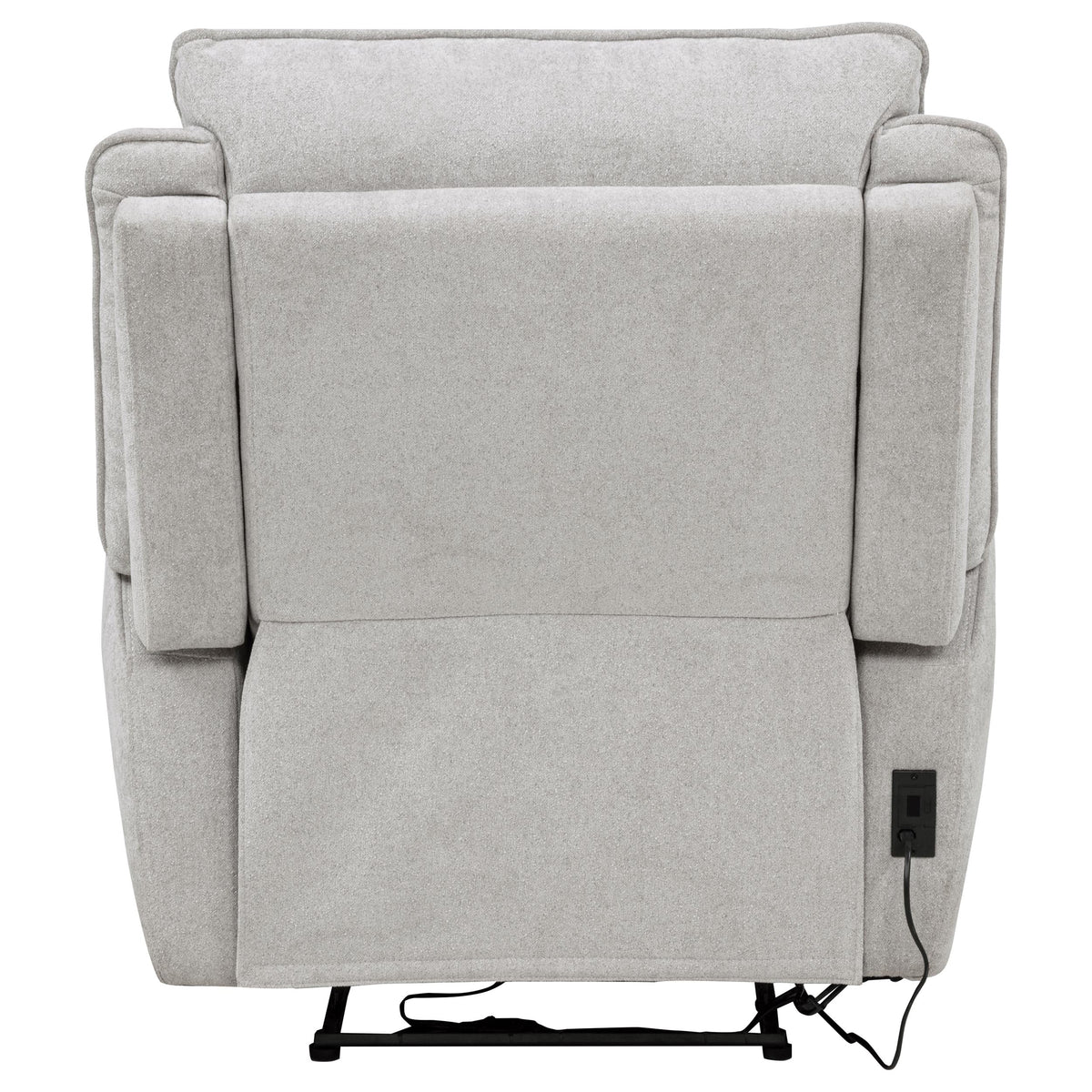 Sylmar Chenille Upholstered Power Recliner Dove Grey
