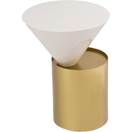 Meridian Damon White End Table