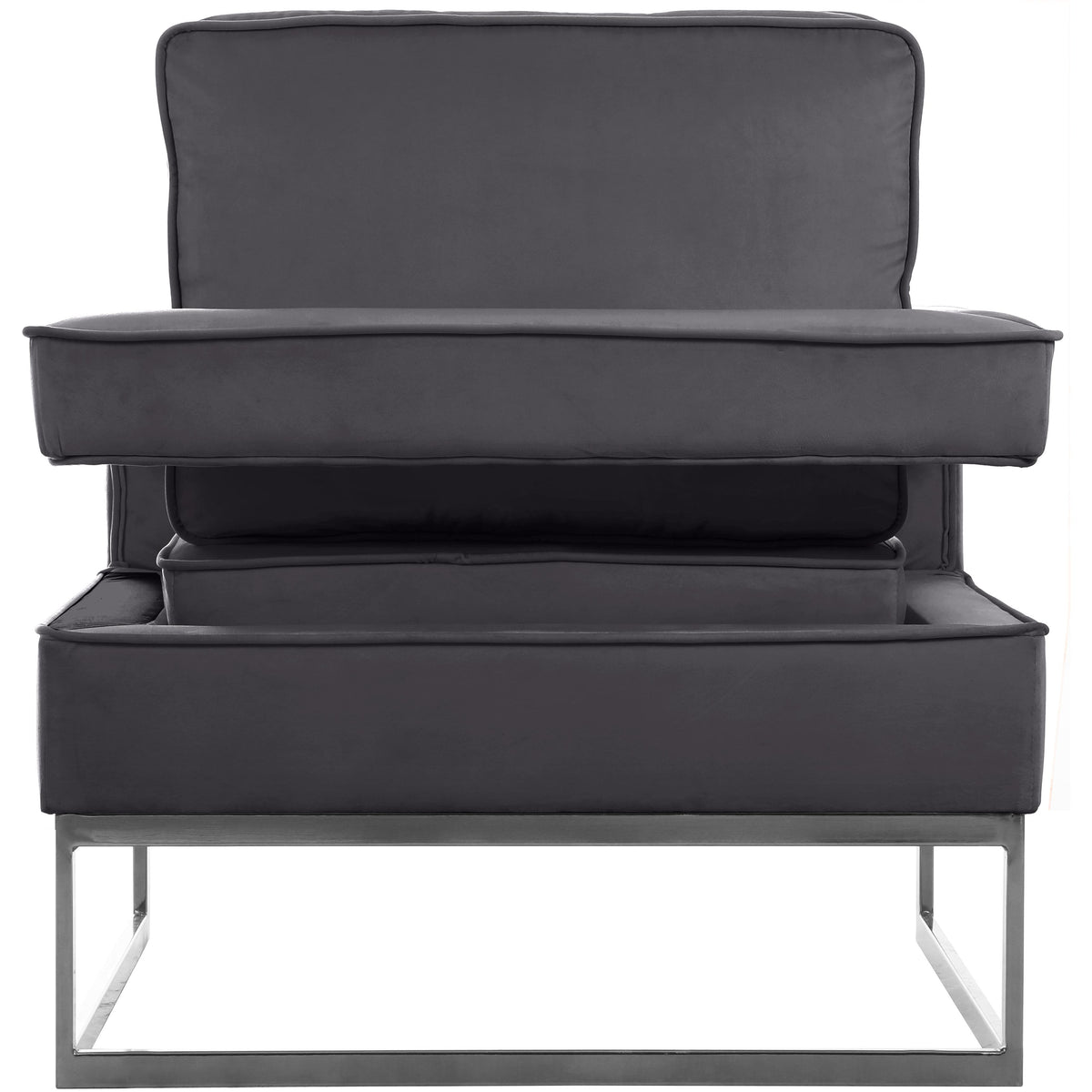 Meridian Noah Grey Velvet Accent Chair