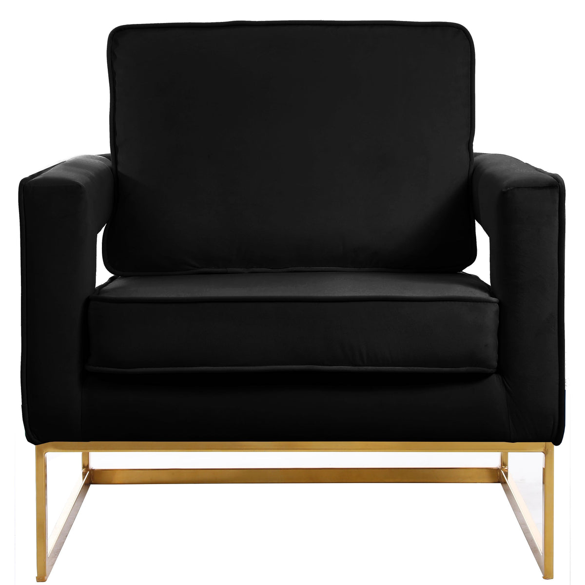 Meridian Noah Black Velvet Accent Chair