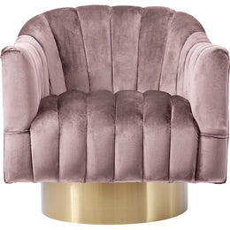 Meridian Farrah Pink Velvet Accent Chair