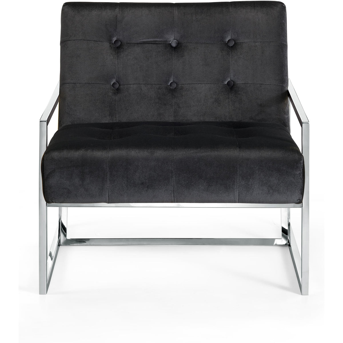 Meridian Alexis Black Velvet Accent Chair