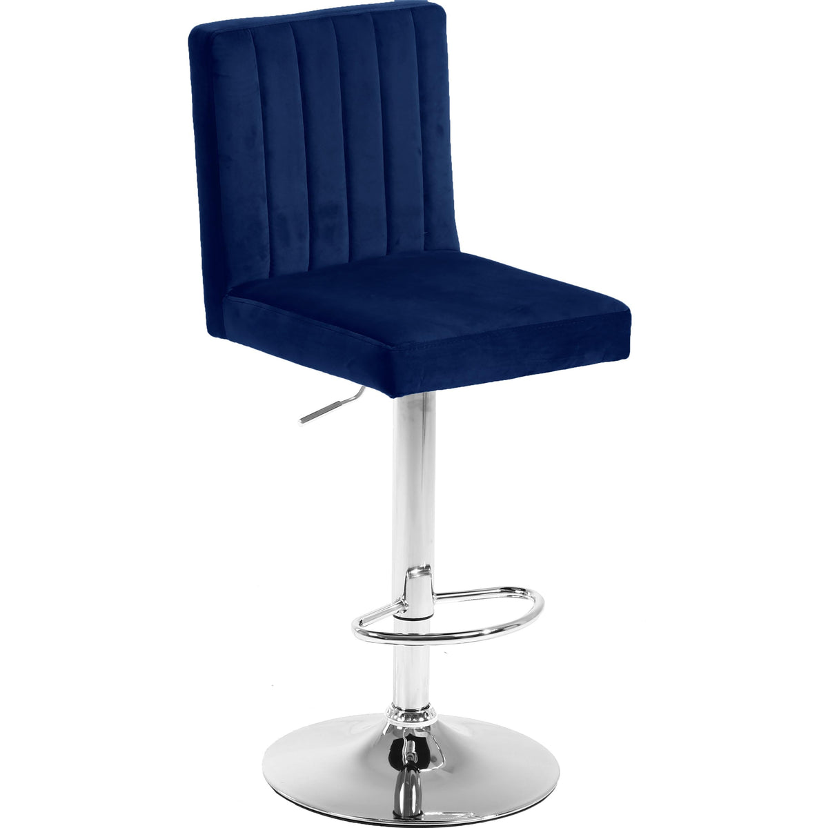 Meridian Joel Navy Velvet Adjustable Stool