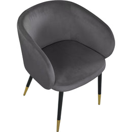 Meridian Louise Grey Velvet Dining Chair