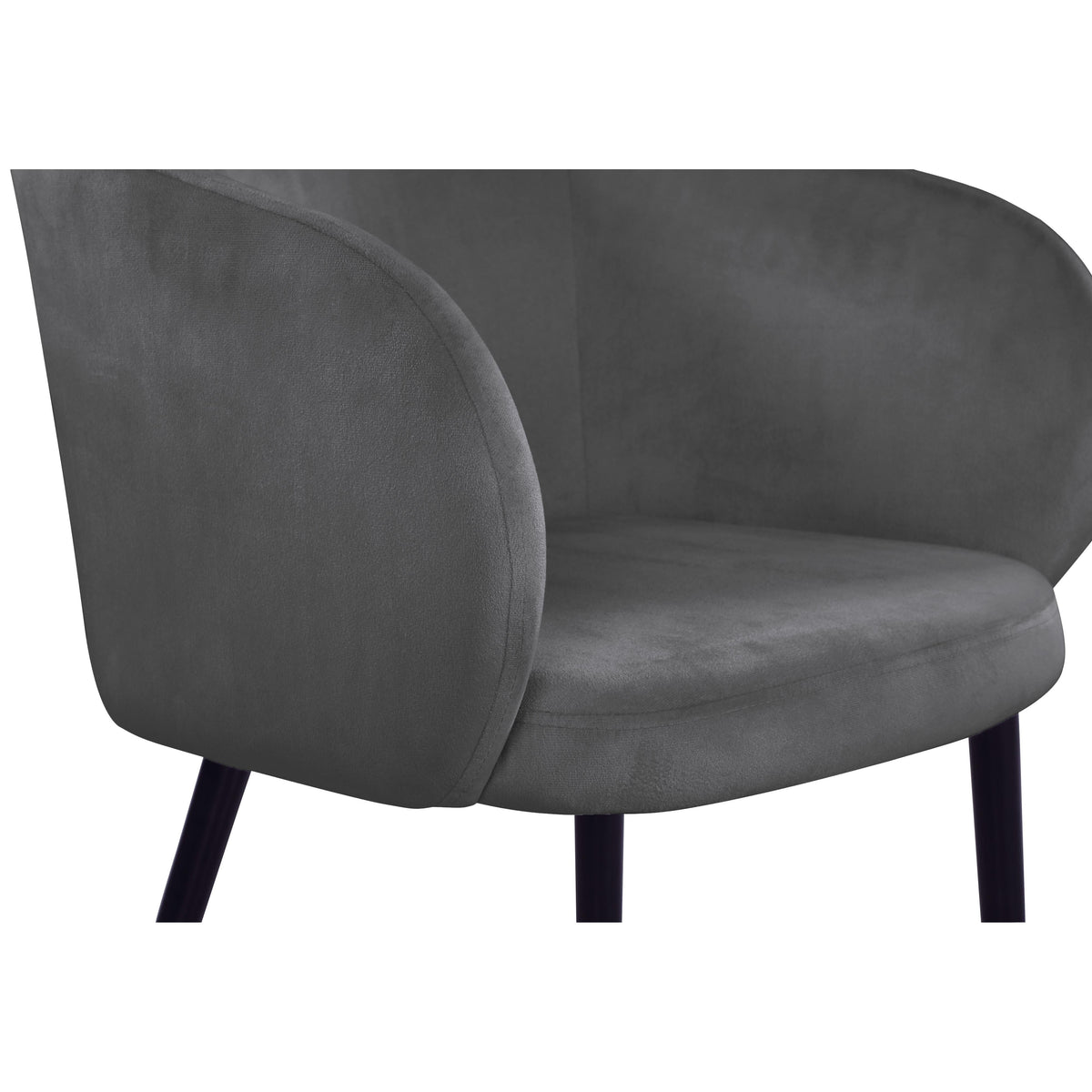 Meridian Louise Grey Velvet Dining Chair