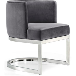 Meridian Gianna Grey Velvet Dining Chair