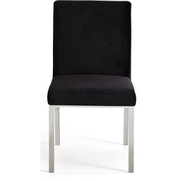 Meridian Opal Black Velvet Dining Chair