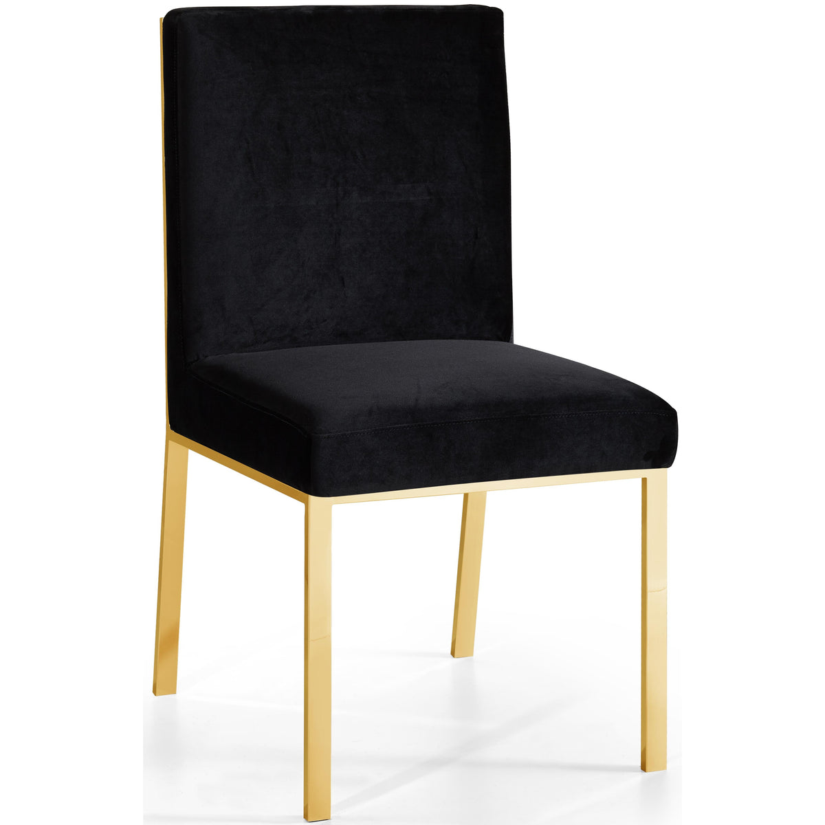 Meridian Opal Black Velvet Dining Chair