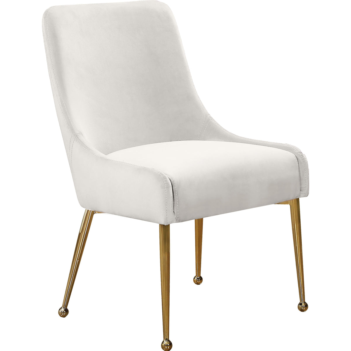 Meridian Owen Cream Velvet Dining Chair