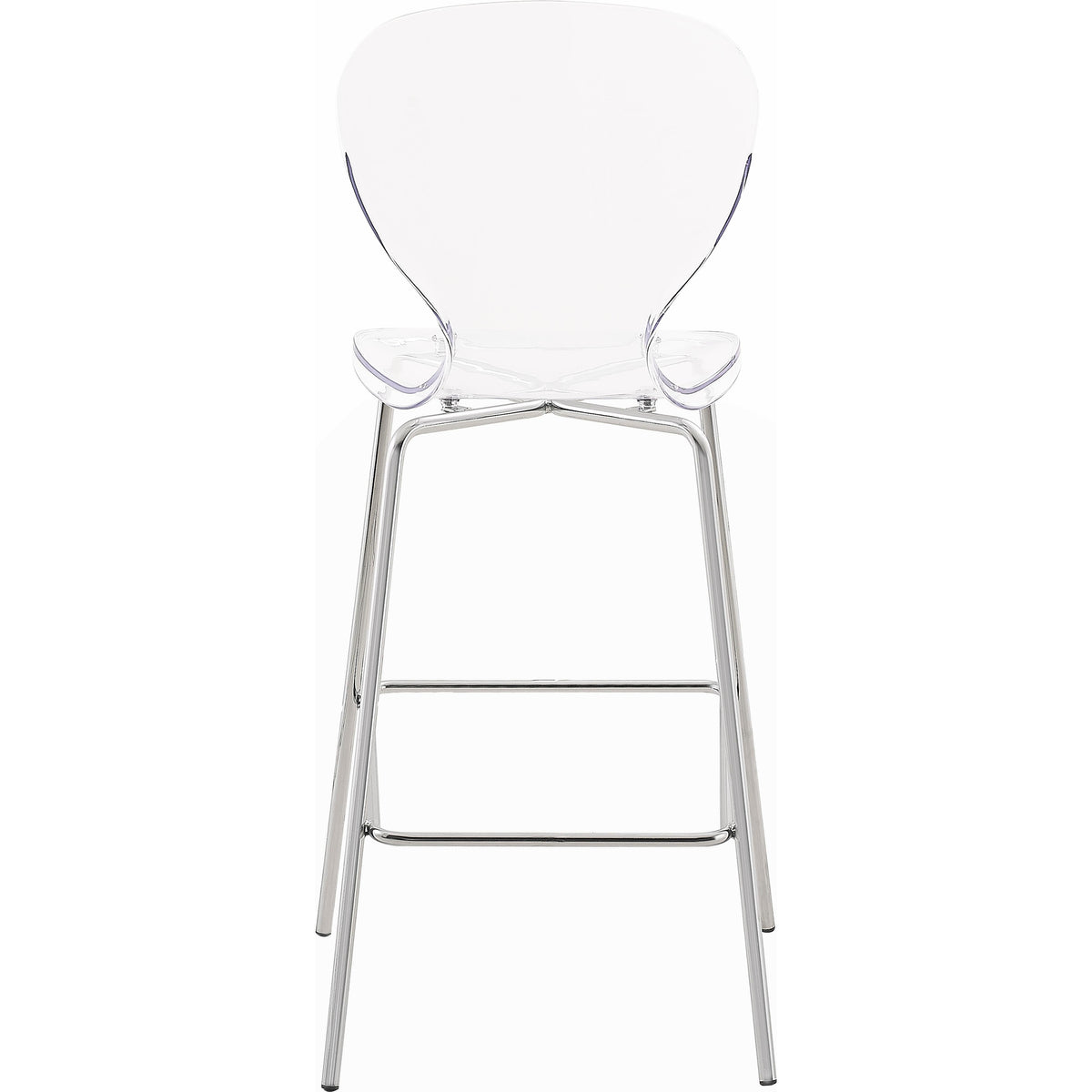 Meridian Clarion Chrome Metal Stool