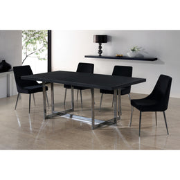 Meridian Karina Black Velvet Dining Chair