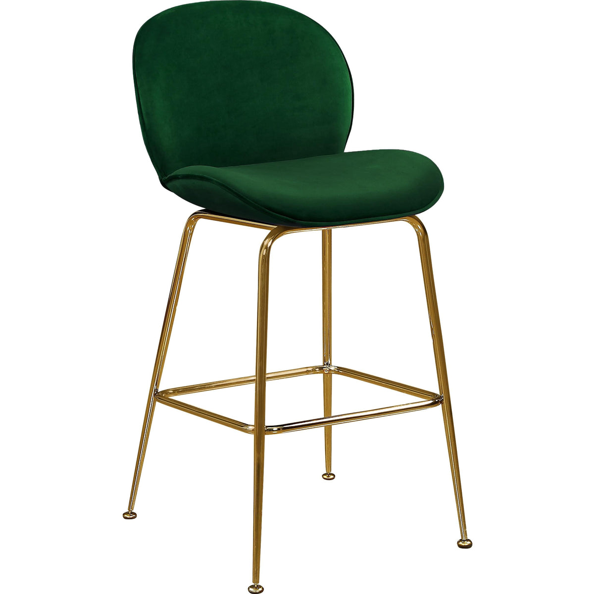 Meridian Paris Green Velvet Stool