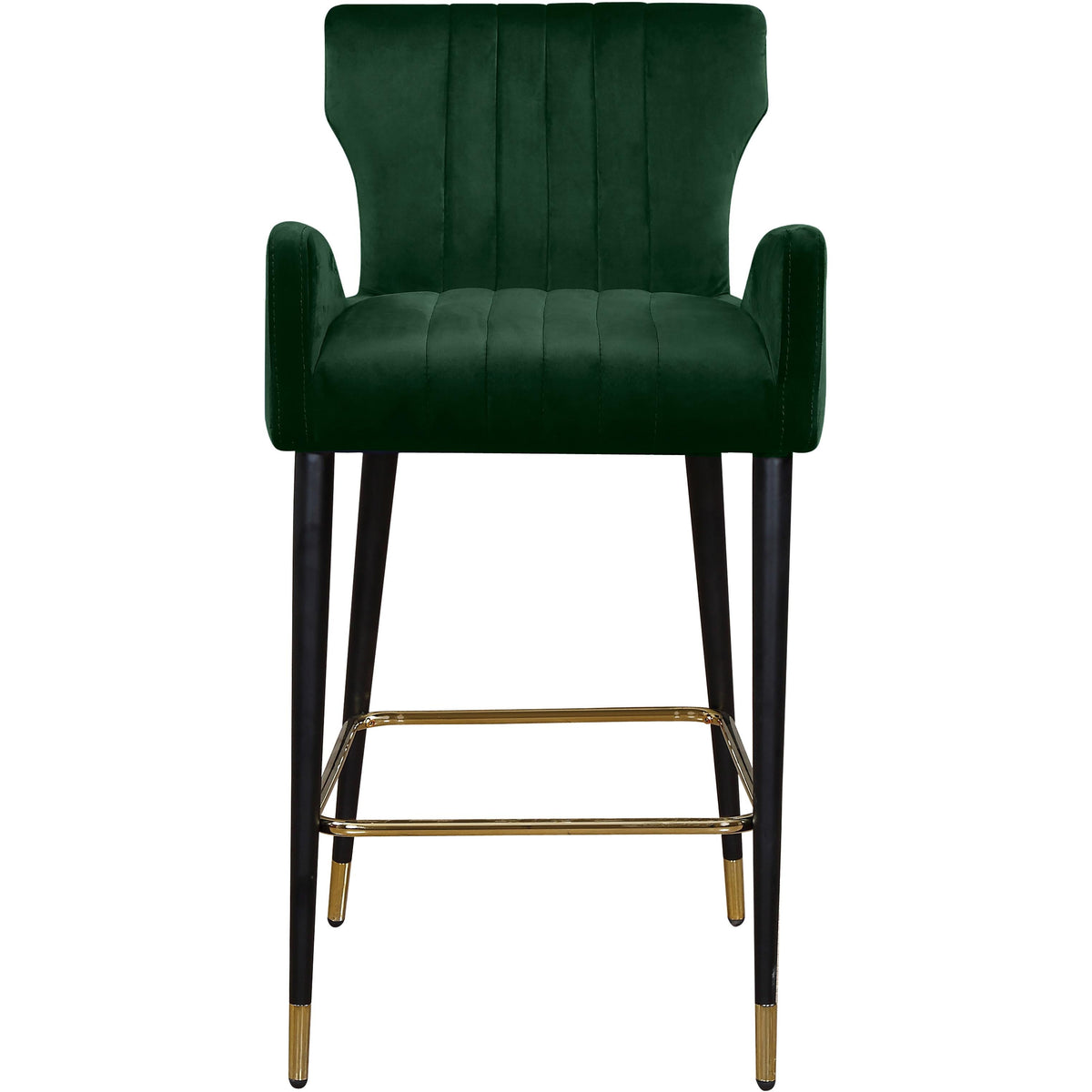 Meridian Luxe Green Velvet Stool