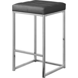 Meridian Nicola Grey Vegan Leather Stool