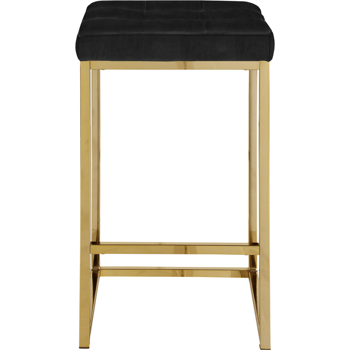 Meridian Nicola Black Velvet Stool