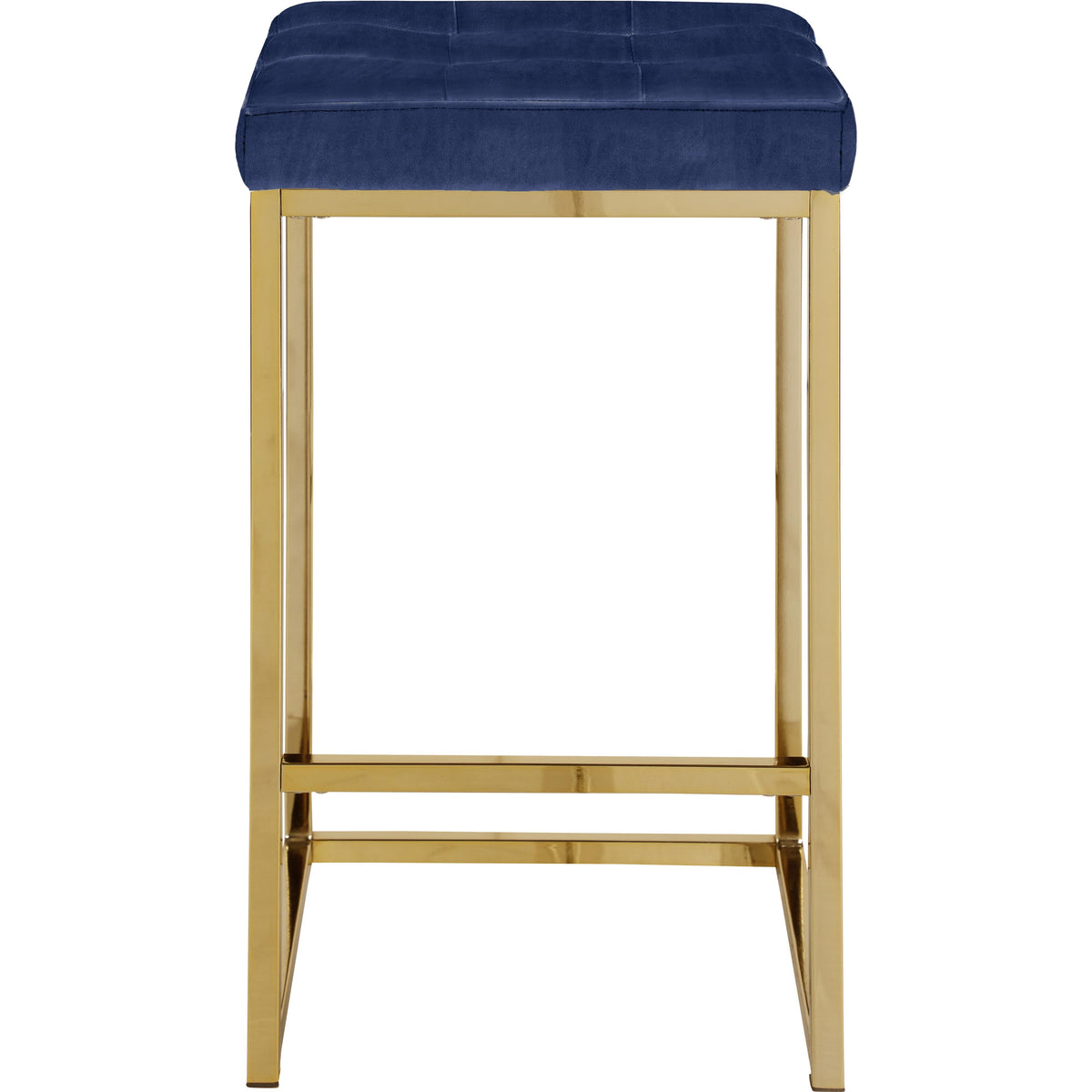 Meridian Nicola Navy Velvet Stool