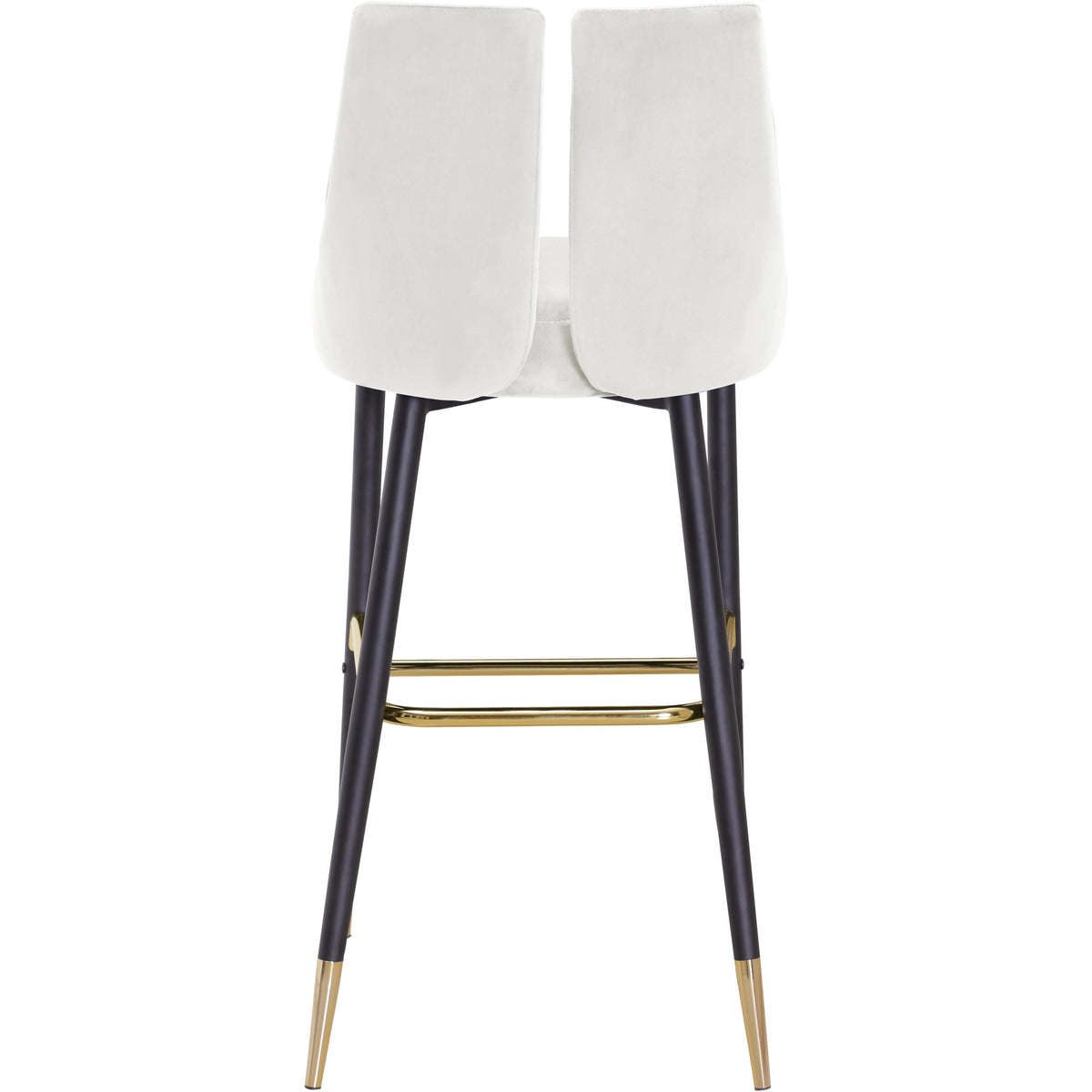 Meridian Sleek Cream Velvet Stool