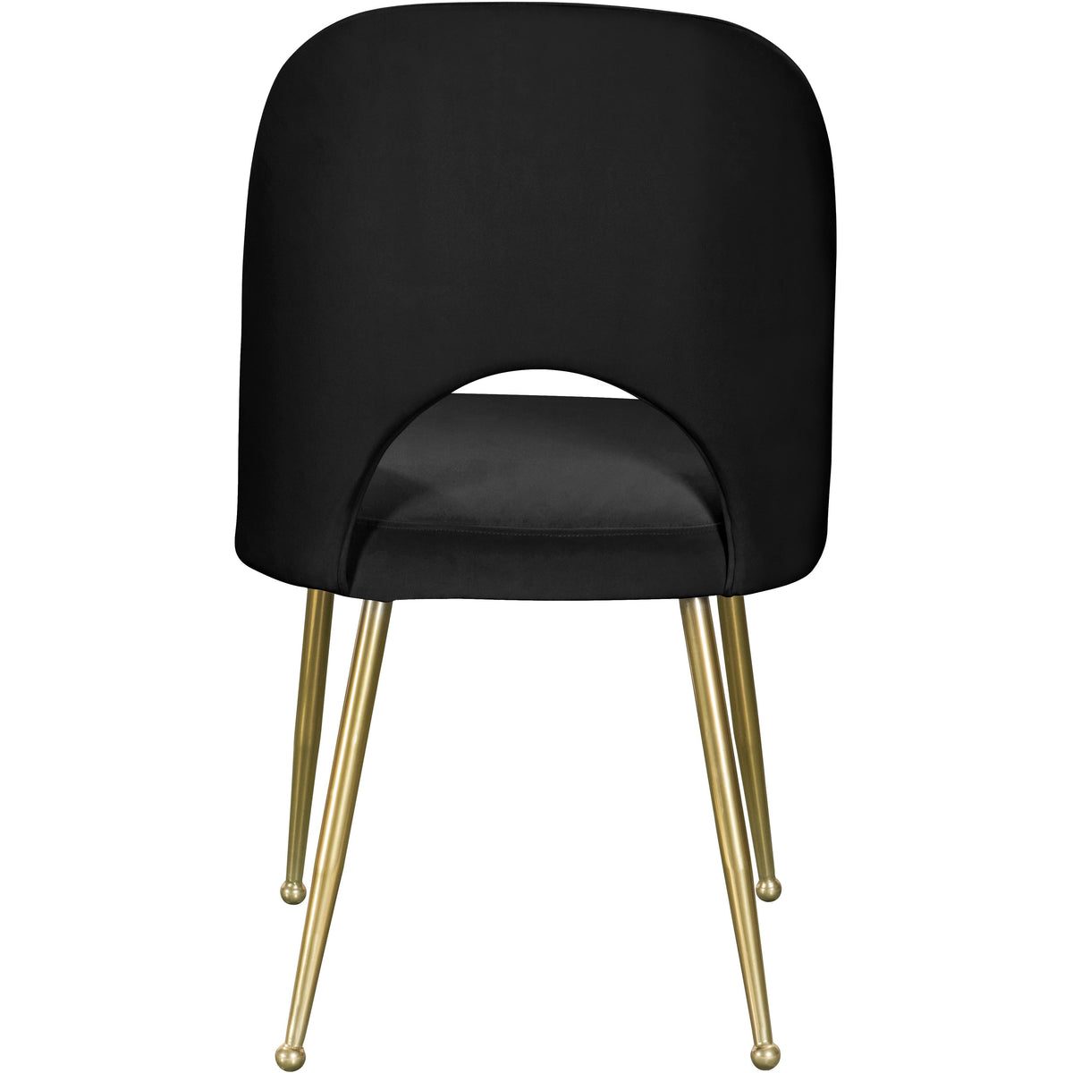 Meridian Logan Black Velvet Dining Chair