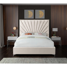 Meridian Eclipse Cream Velvet King Bed