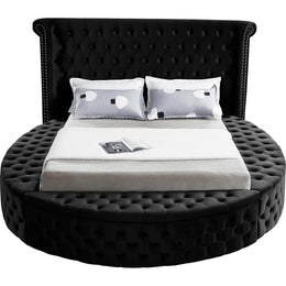 Meridian Luxus Black Velvet Full Bed (3 Boxes)