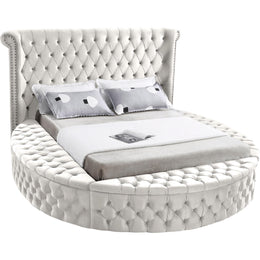 Meridian Luxus Cream Velvet Full Bed (3 Boxes)