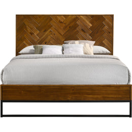 Meridian Reed Antique Coffee Queen Bed (3 Boxes)