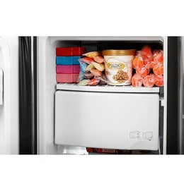 GE - 36 in. Wide 25.3 Cu. Ft. Side-by-Side Refrigerator with External Ice & Water Dispenser - Stainless Steel