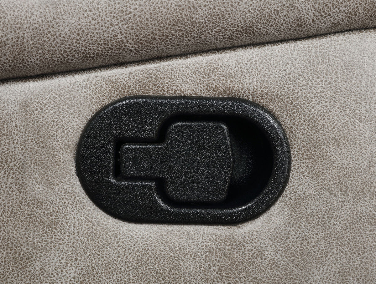 Greer Upholstered Swivel Glider Recliner Chair Brown